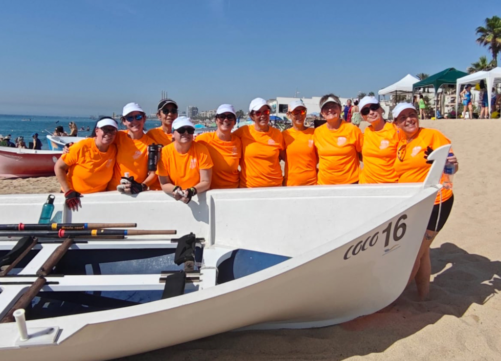 L'equip de precompetició a la regata de La Llarga (Badalona). Foto: Arxiu CRB.